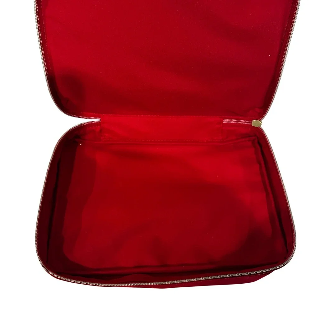 Estee Lauder 2024 Velvet Bow Makeup Train Case Women's Red Feminine‎ Valentine